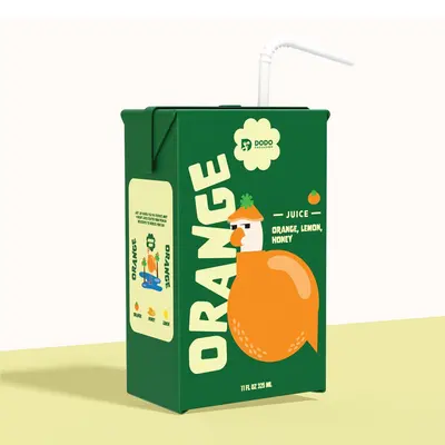 Juice Packaging displayed with the closure detail visible