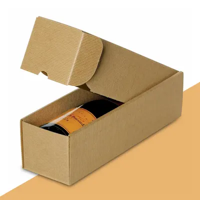 Kraft Bottle Boxes displayed with the closure detail visible