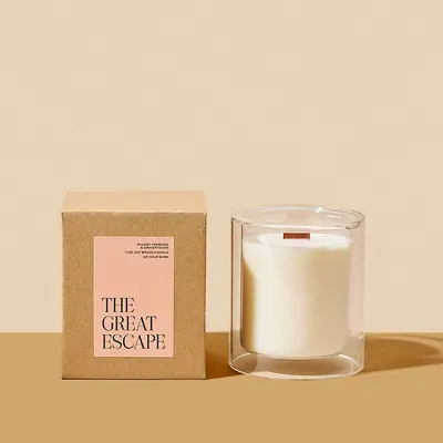 Kraft Candle Boxes presented alongside its printed surface detail