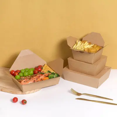 Kraft Lunch Boxes shown as a finished custom-printed pack