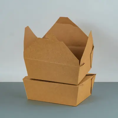 Kraft Lunch Boxes photographed from a second angle showing the side panel