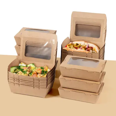 Kraft Lunch Boxes presented alongside its printed surface detail