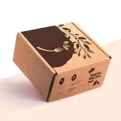 Kraft Meal Boxes photographed from a second angle showing the side panel