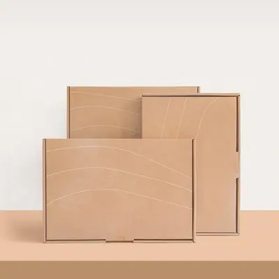 Kraft Packaging shown at an angle that reveals the depth of the pack