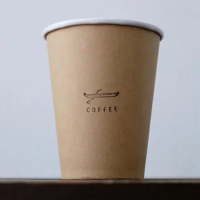Kraft Paper Cup displayed with the closure detail visible