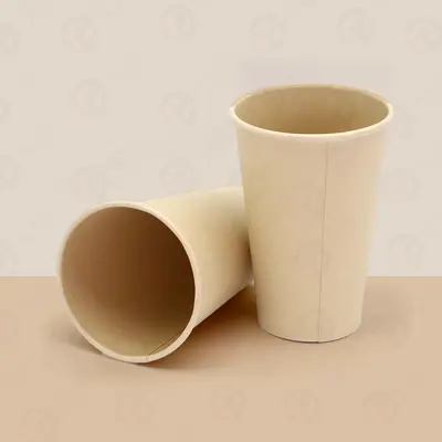 Kraft Paper Cup shown at an angle that reveals the depth of the pack