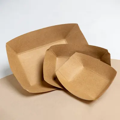Kraft Trays shown as a finished custom-printed pack