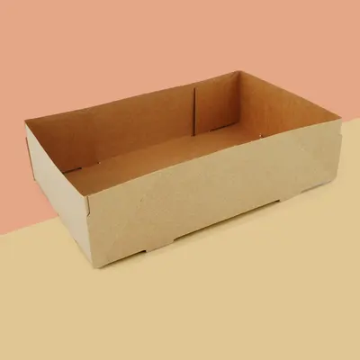 Kraft Trays displayed with the closure detail visible