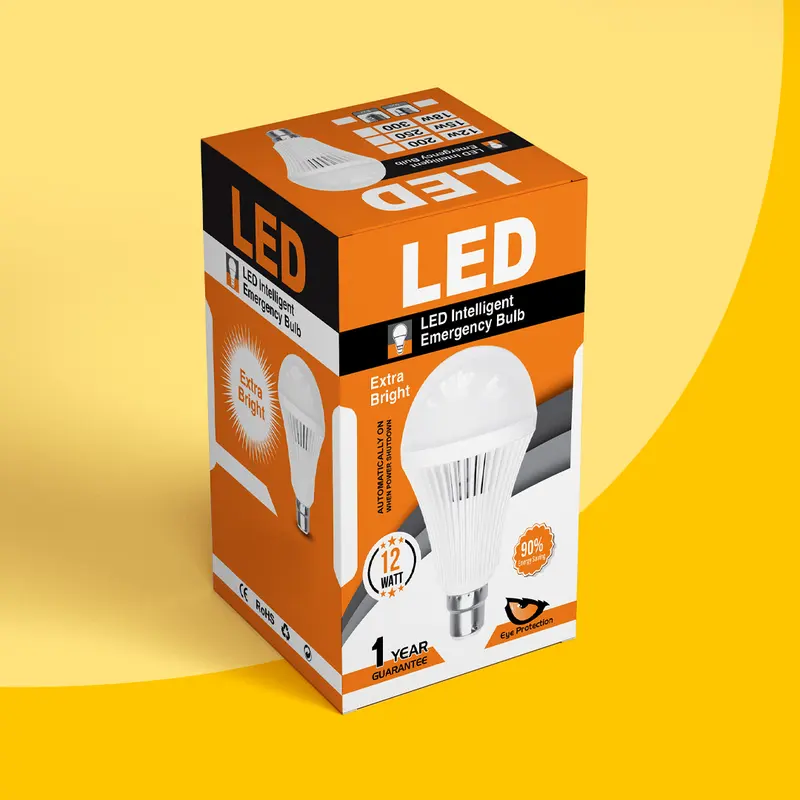 Light Bulb Boxes produced as custom electronics packaging