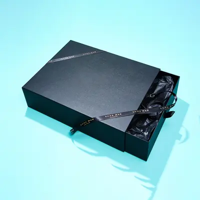 Lingerie Boxes photographed from a second angle showing the side panel