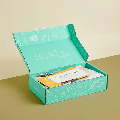 Literature Mailers photographed from a second angle showing the side panel