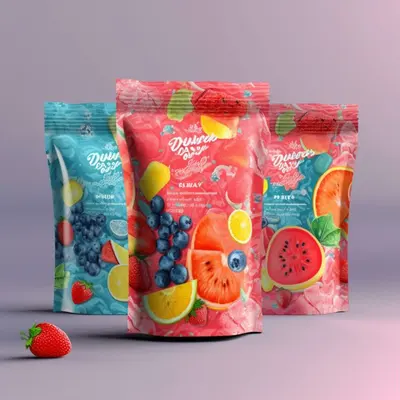Luxury Mylar Bags photographed from a second angle showing the side panel