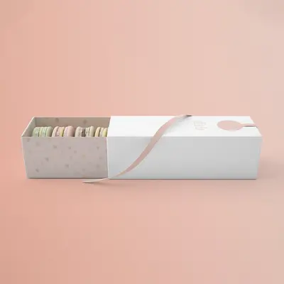 Macaron Sleeves shown as a finished custom-printed pack