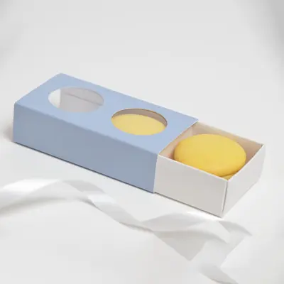 Macaron Sleeves shown at an angle that reveals the depth of the pack