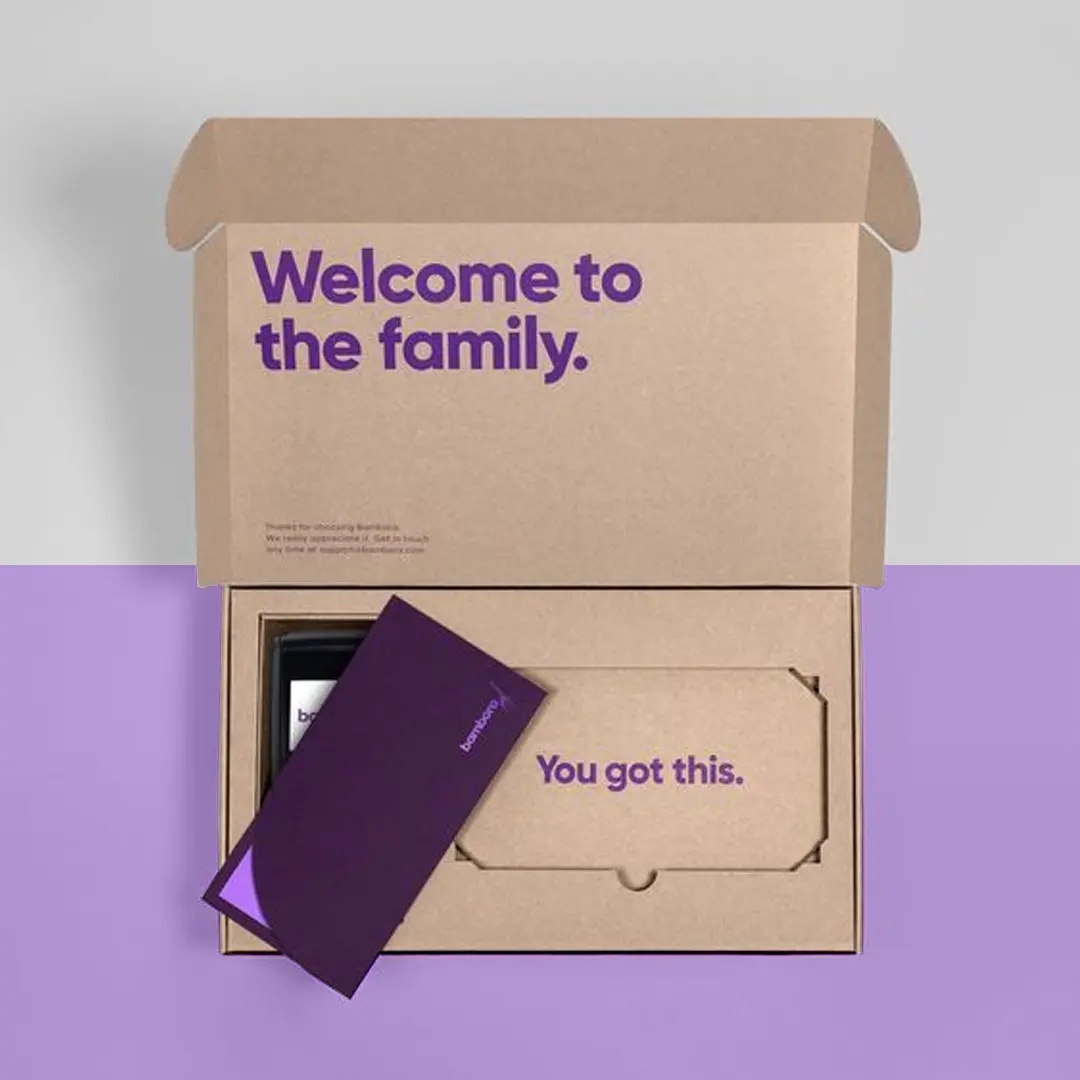 Custom mailer boxes with roll-end tuck-front construction shown flat and assembled