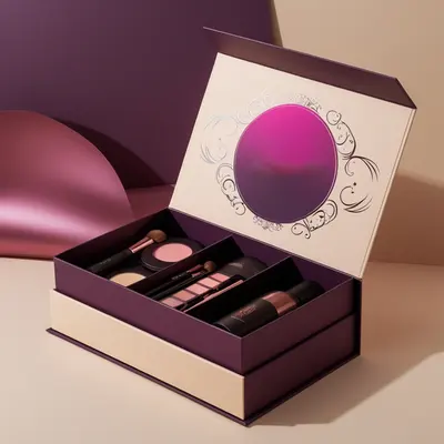 Makeup Boxes shown as a finished custom-printed pack
