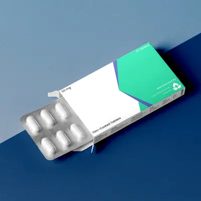 Medicine Boxes shown as a finished custom-printed pack