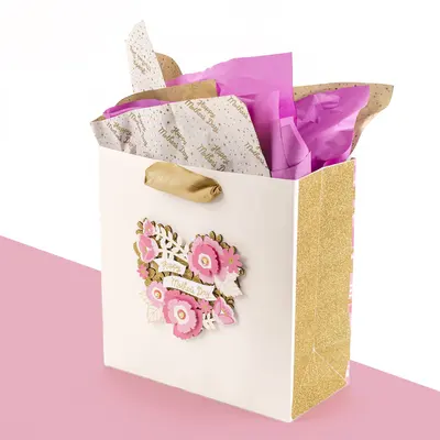 Mini Gift Bags photographed from a second angle showing the side panel