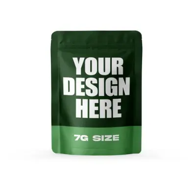 Mylar Bag shown as a finished custom-printed pack