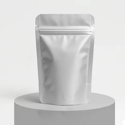 Mylar Foil Bags photographed from a second angle showing the side panel