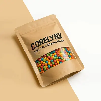 Mylar Food Bags presented alongside its printed surface detail