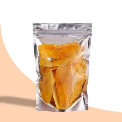 Mylar Food Storage Bag displayed with the closure detail visible