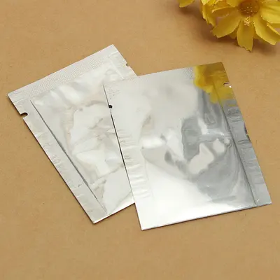 Mylar Vacuum Seal Bags photographed from a second angle showing the side panel