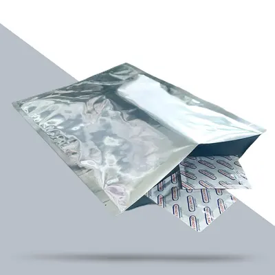 Mylar Vacuum Seal Bags displayed with the closure detail visible