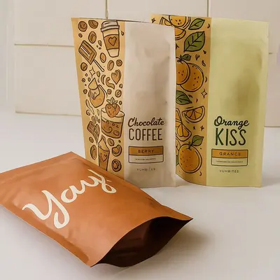 Mylar Vacuum Seal Bags shown in a retail presentation setting