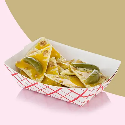 Nacho Trays shown at an angle that reveals the depth of the pack