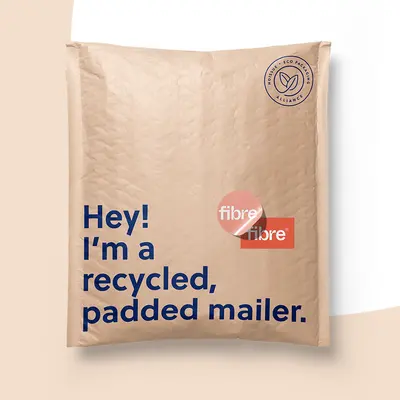 Padded Mailers shown as a finished custom-printed pack