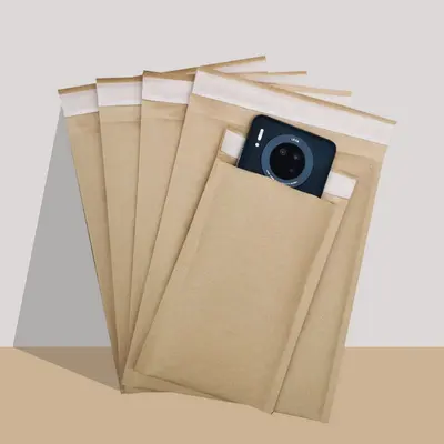 Padded Mailers presented alongside its printed surface detail