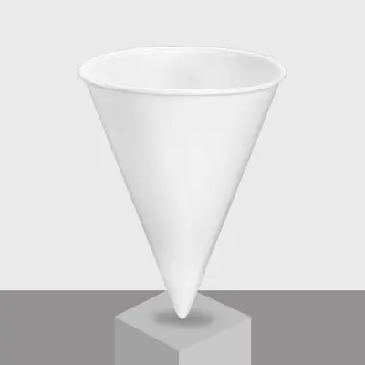 Paper Cone Cups shown at an angle that reveals the depth of the pack