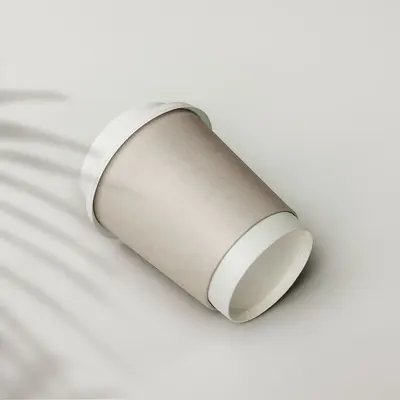 Paper Cups with Lids photographed from a second angle showing the side panel