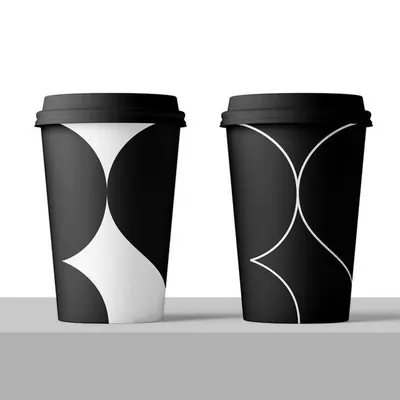 Paper Cups with Lids shown at an angle that reveals the depth of the pack