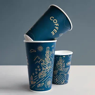 Paper Cups photographed to show the finish across the panel