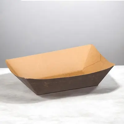 Paper Food Trays captured to show scale and proportion