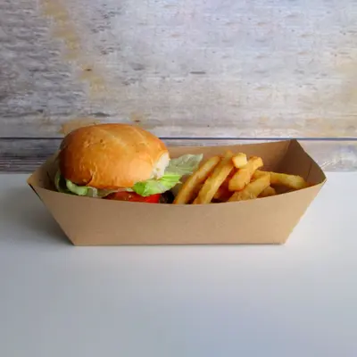 Paper Food Trays displayed with the interior structure visible