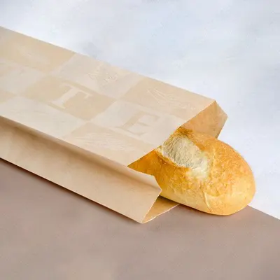 Paper Sandwich Bags displayed with the closure detail visible