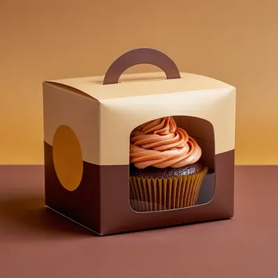 Pastry Boxes photographed from a second angle showing the side panel