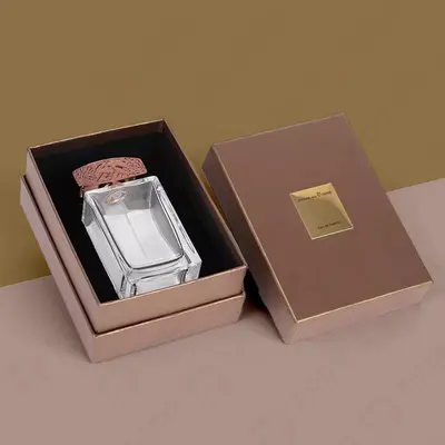 Perfume Boxes shown at an angle that reveals the depth of the pack