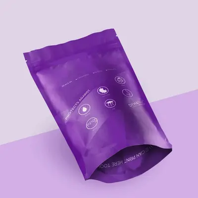 Personalised Mylar Bags presented alongside its printed surface detail