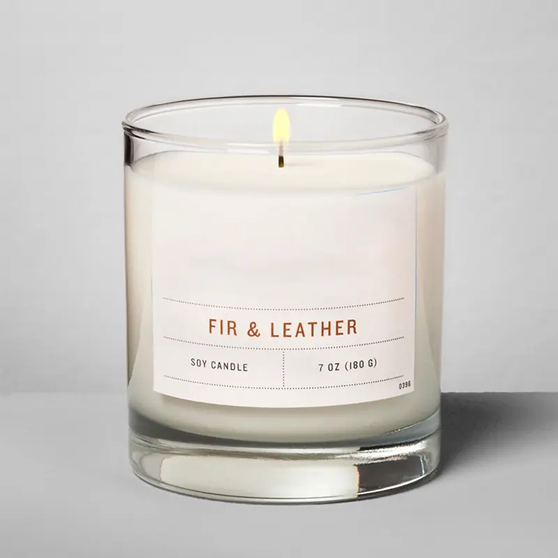 Personalized Candle Labels produced as custom labels