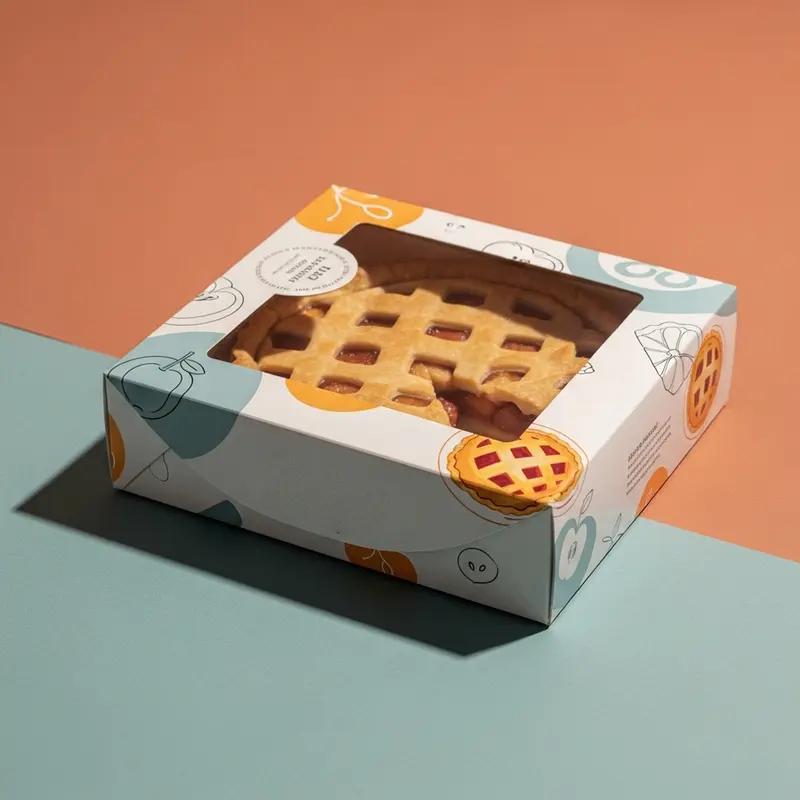 Pie Boxes produced as custom food packaging
