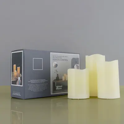 Pillar Candle Boxes displayed with the closure detail visible
