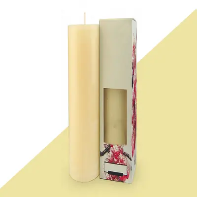 Pillar Candle Boxes shown at an angle that reveals the depth of the pack