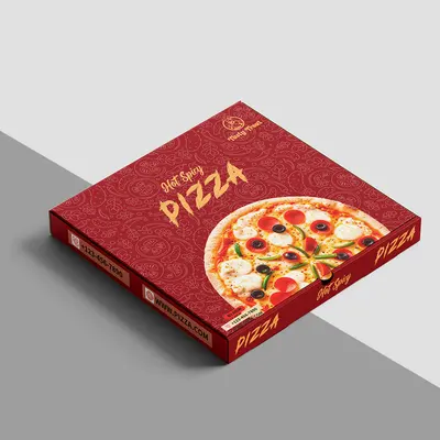Pizza Boxes displayed with the closure detail visible