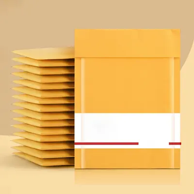 Plain Bubble Mailers photographed from a second angle showing the side panel