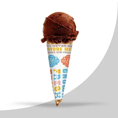 Polka Designs Ice Cream Cone Sleeves presented alongside its printed surface detail