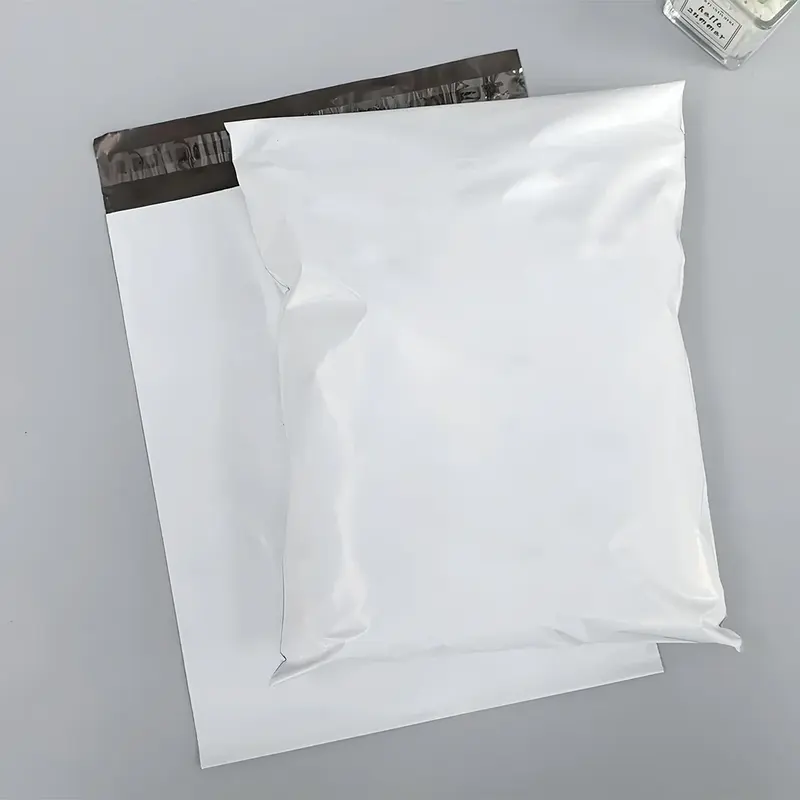 Poly Mailers with Tear Strip photographed to show finish and proportion
